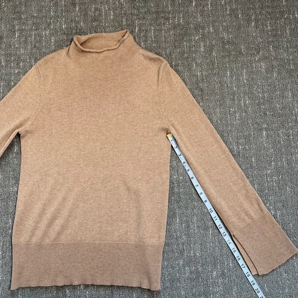 White + Warren Wool Cashmere Camel Tan Sweater Size Large - Picture 5 of 7